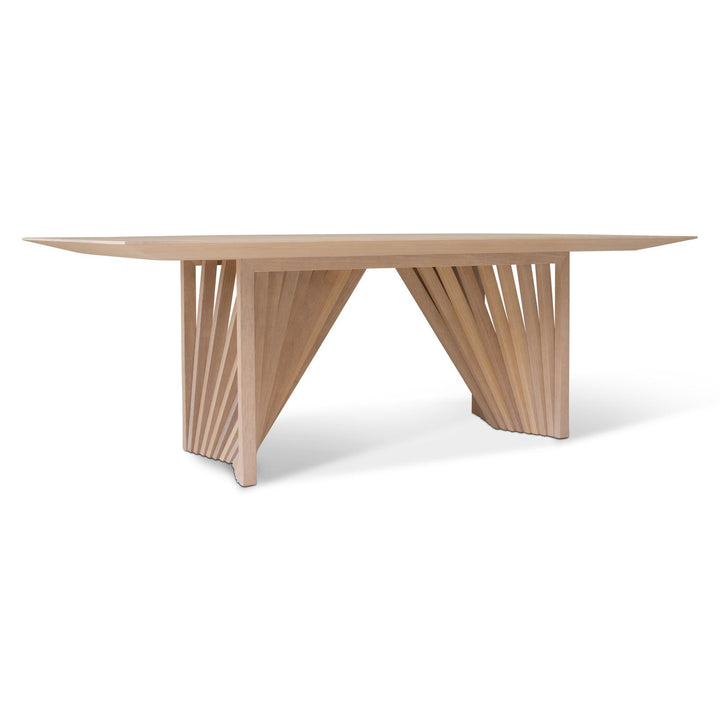 MODERN BRAZILIAN LAGUNA WOODEN TOP DINING TABLE