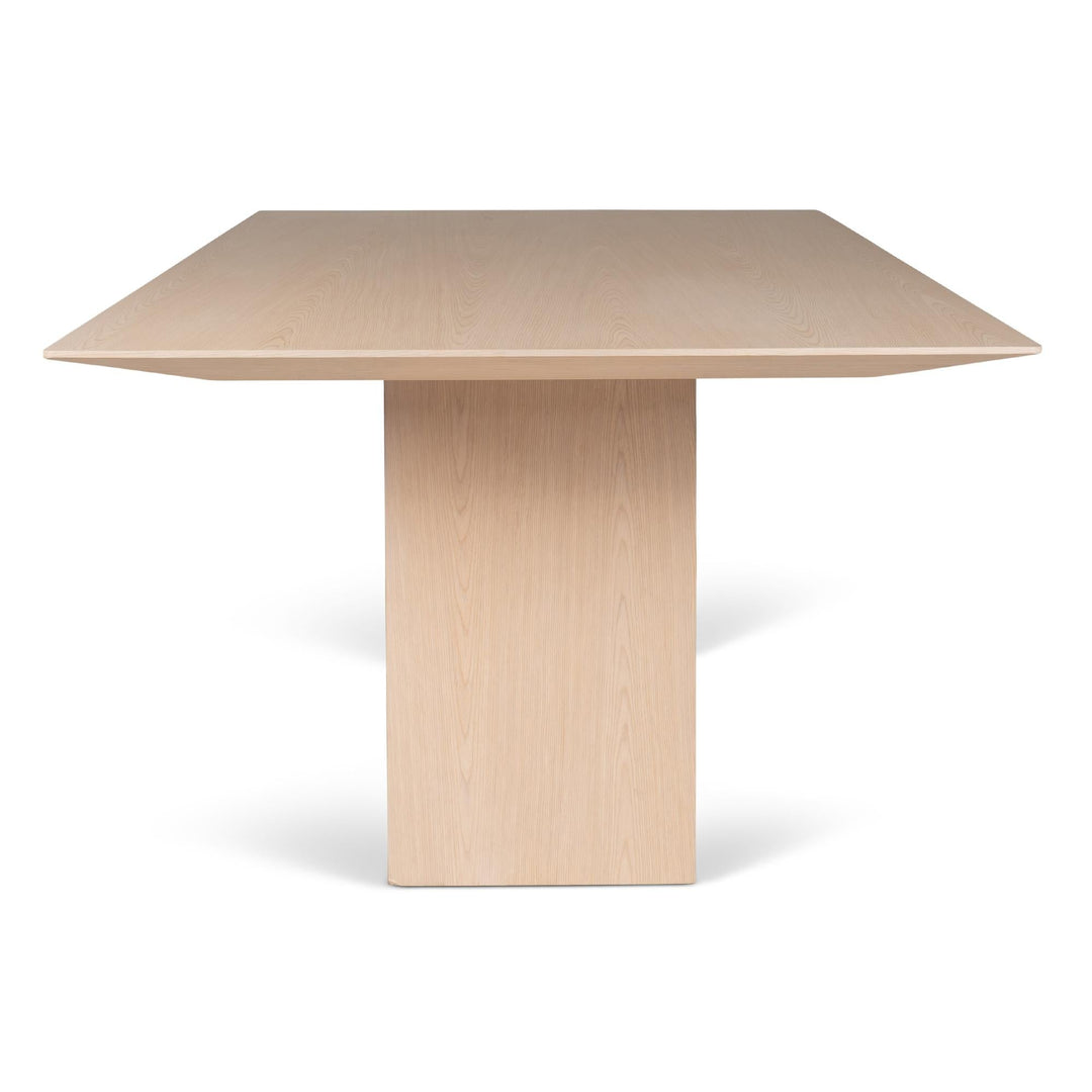 MODERN BRAZILIAN MAIORCA RECTANGULAR DINING TABLE - DAMASCO - NEVOA - SIDE VIEW