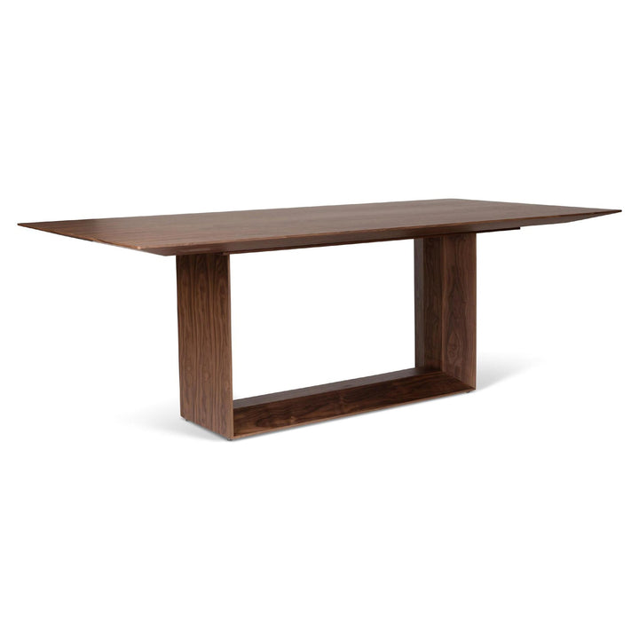 MODERN BRAZILIAN MAIORCA RECTANGULAR DINING TABLE - DAMASCO - NOGUEIRA - FRONT VIEW