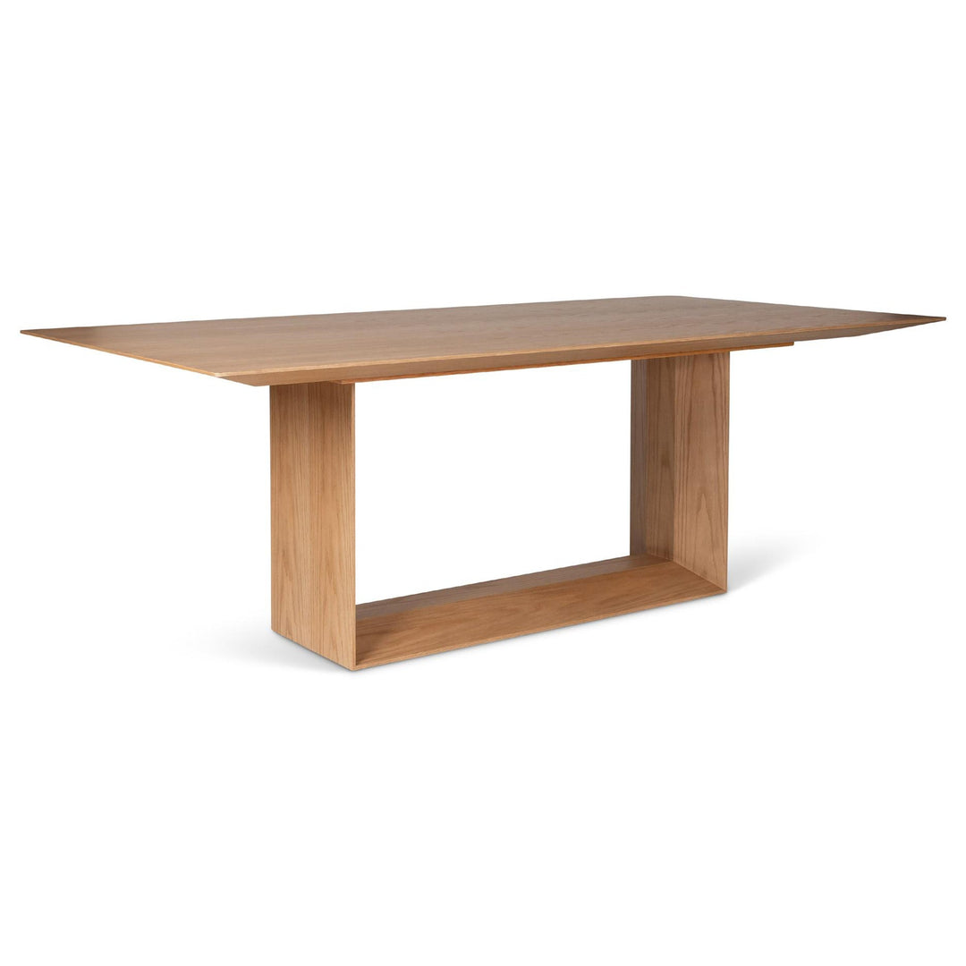 MODERN BRAZILIAN MAIORCA RECTANGULAR DINING TABLE - DAMASCO - DAMASCO - FRONT VIEW