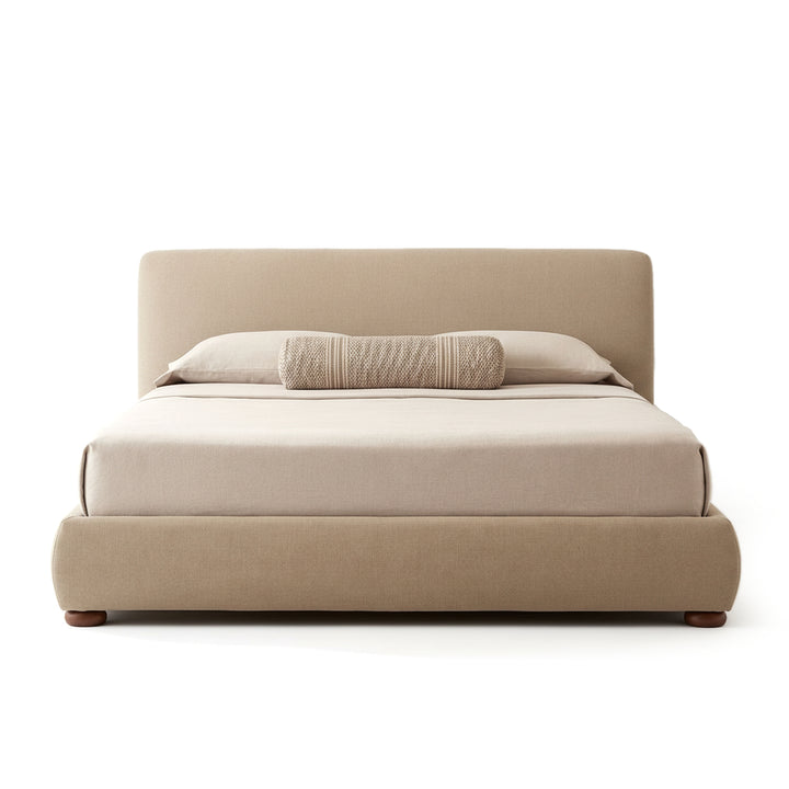 BEAU UPHOLSTERED STORAGE BED: WARM BEIGE