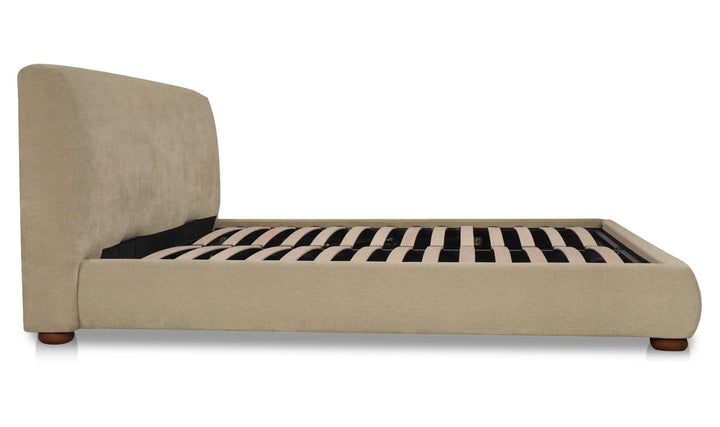 BEAU UPHOLSTERED STORAGE BED: WARM BEIGE