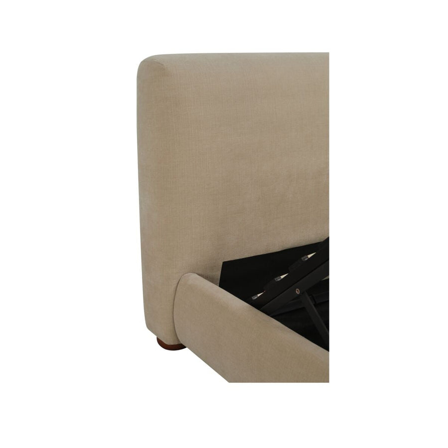 BEAU UPHOLSTERED STORAGE BED: WARM BEIGE