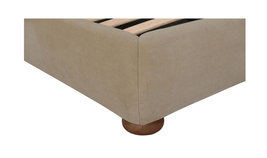BEAU UPHOLSTERED STORAGE BED: WARM BEIGE
