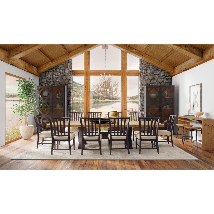 BIG SKY TRESTLE DINING TABLE w/ 2 - 20" LEAVES