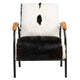 Black White Hide Arm Chair