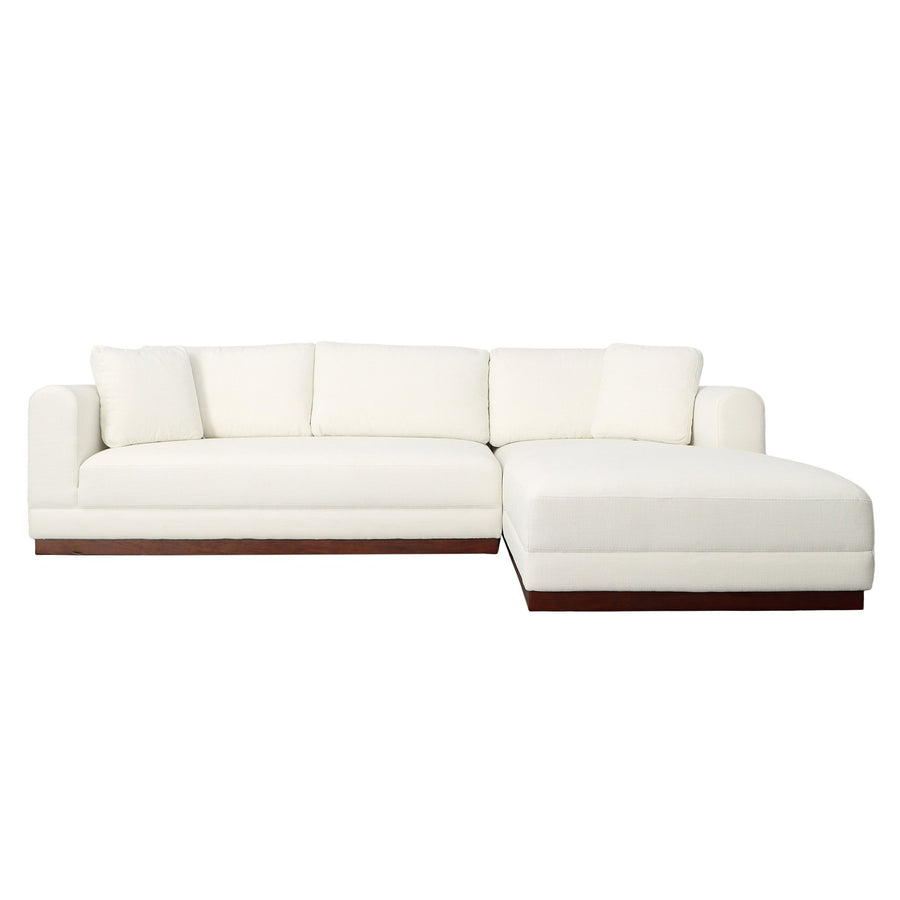 Off White Sectional Wood Base