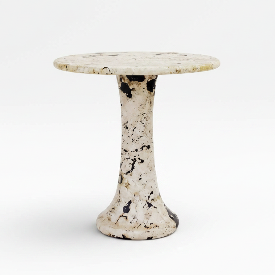 CADAS LIMESTONE & RESIN SIDE TABLE