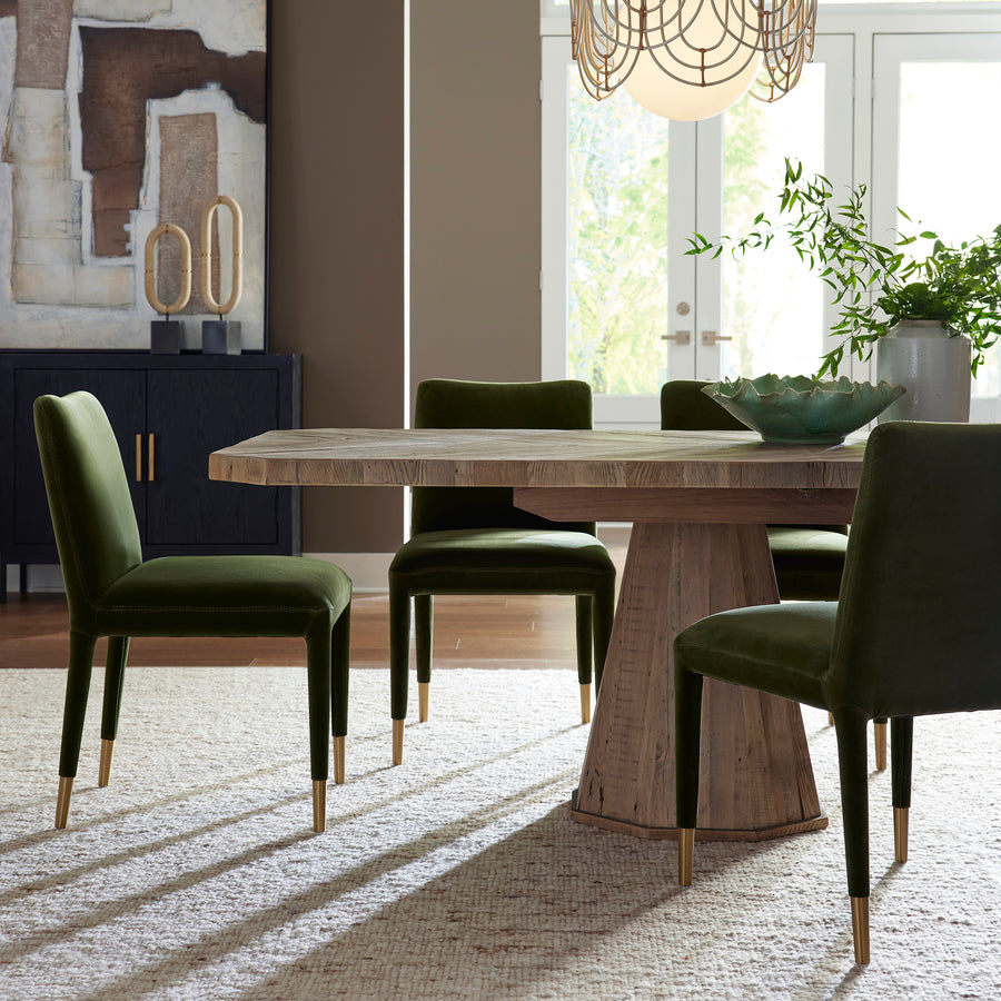 CALEDON RUSTIC OAK EXTENSION DINING TABLE