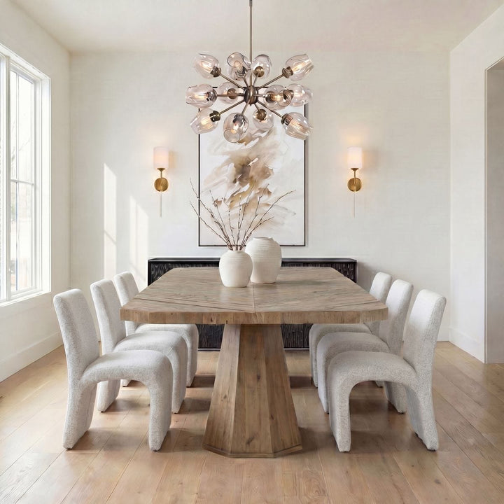 CALEDON RUSTIC OAK EXTENSION DINING TABLE