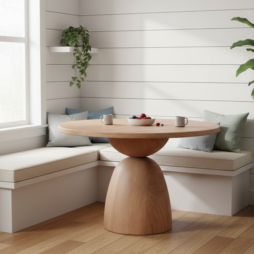 CALI 48"RD BREAKFAST TABLE: NATURAL