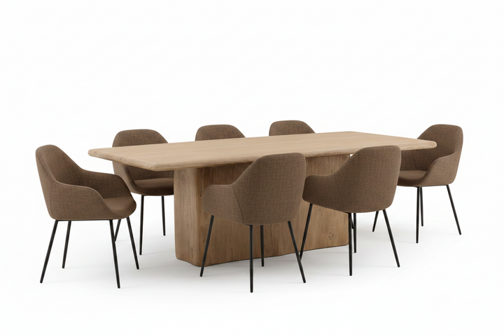 CALLUM WEATHERED NATURAL WOOD DINING TABLE