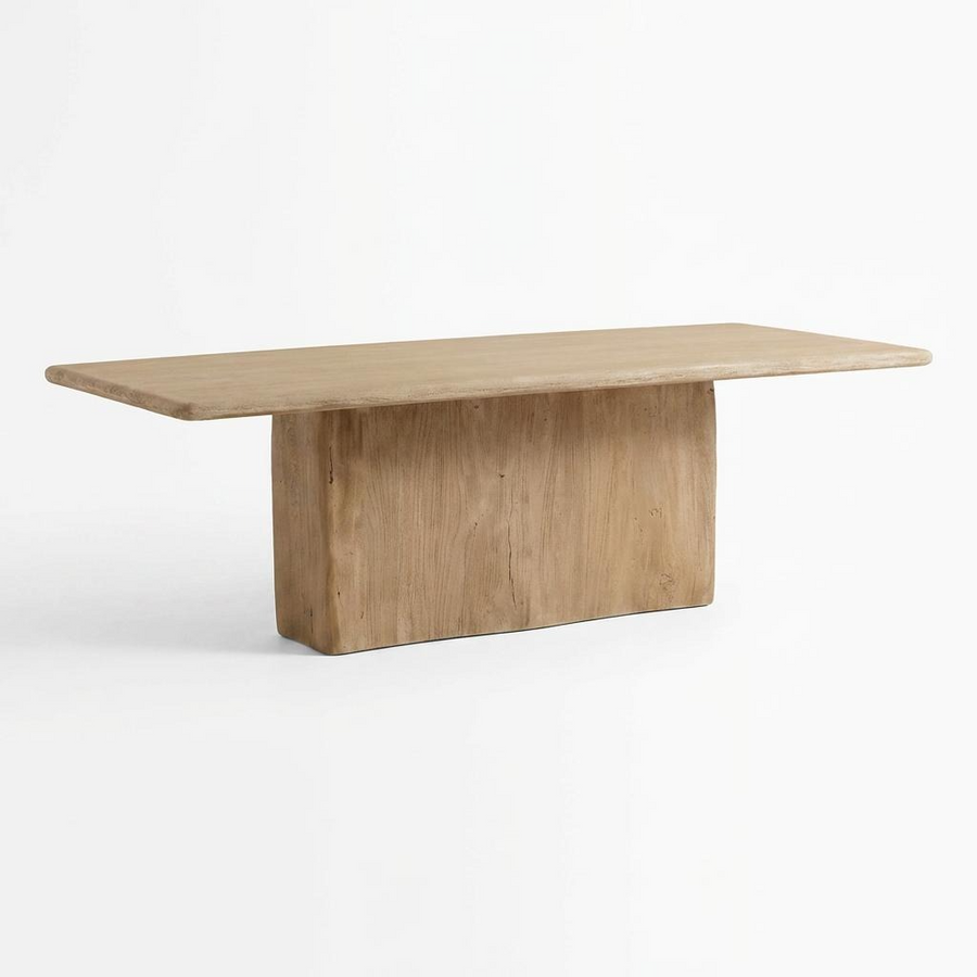 CALLUM WEATHERED NATURAL WOOD DINING TABLE