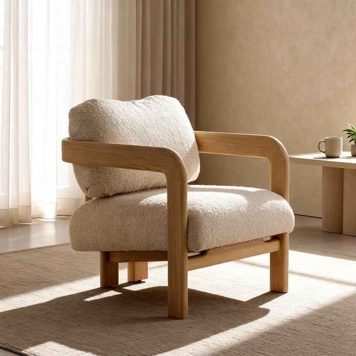 CAMRYN NATURAL BOUCLE ARM CHAIR