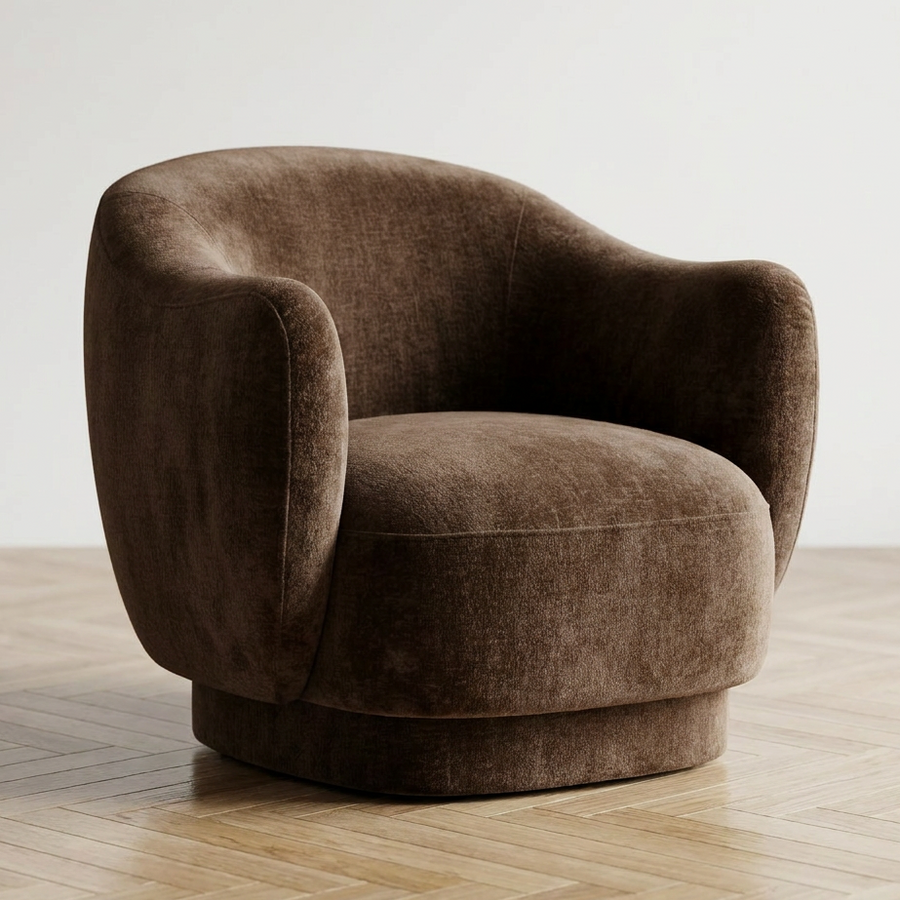 CARVEY VINTAGE VELVET ARMCHAIR