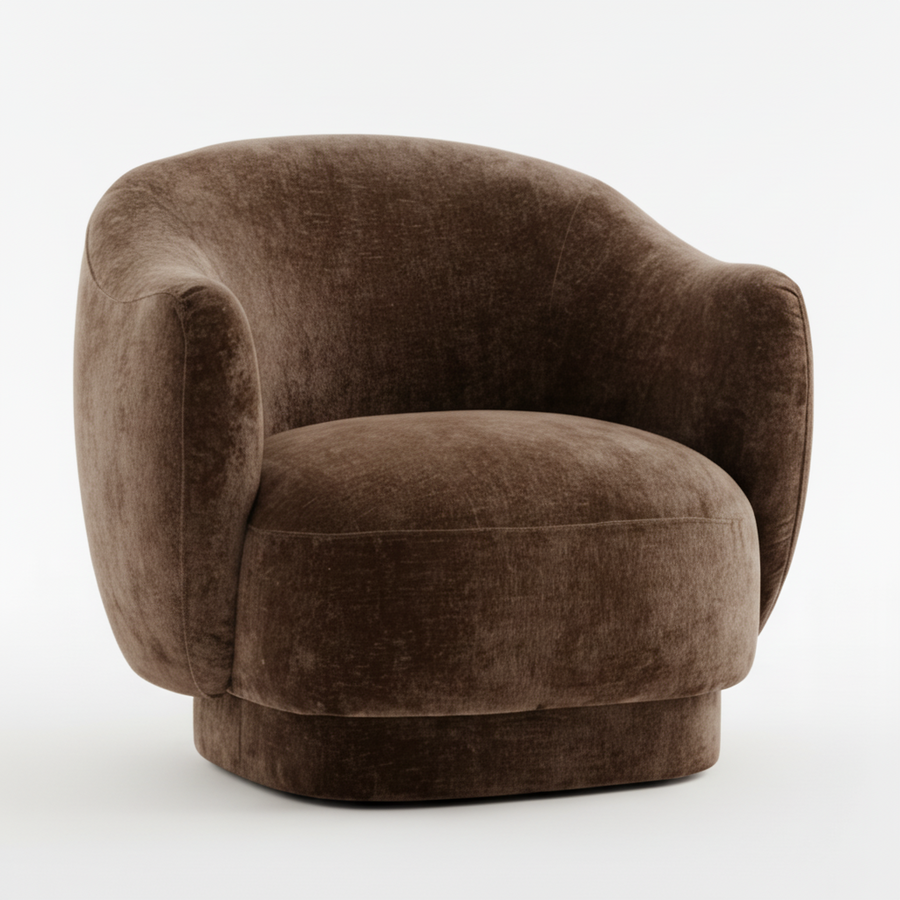 CARVEY VINTAGE VELVET ARMCHAIR