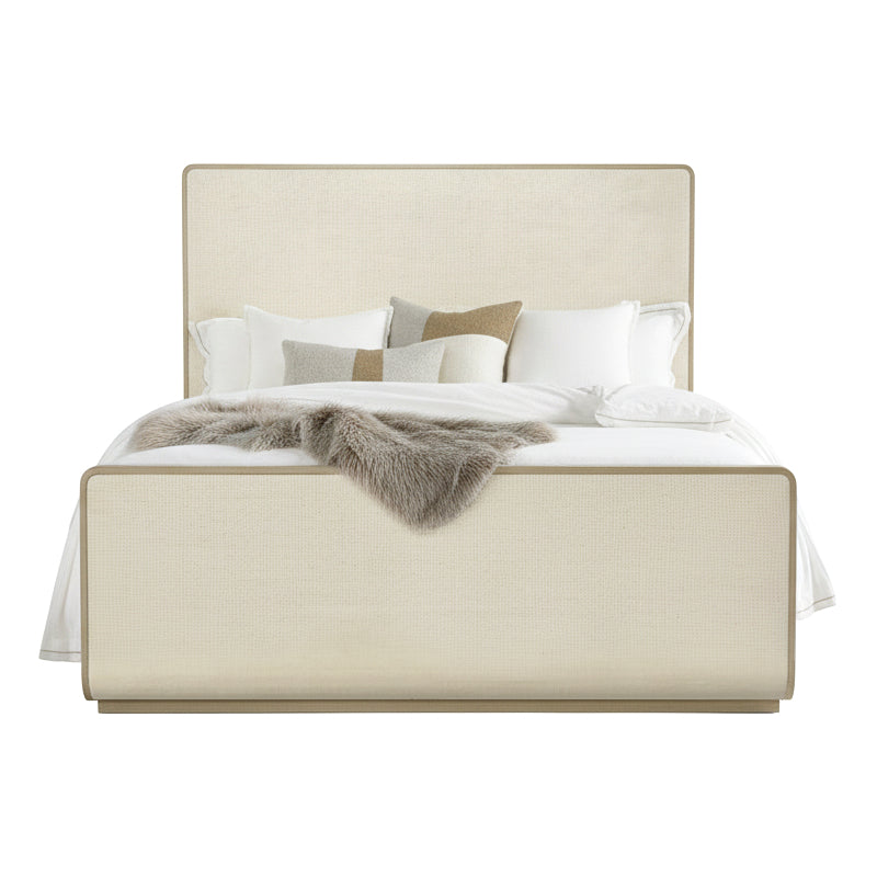 CASCADE BEACH BURLAP SLEIGH BED