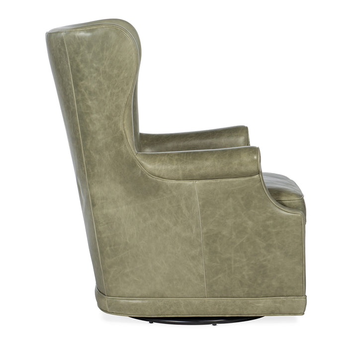 MAI WING SWIVEL CLUB CHAIR - Green - Side View