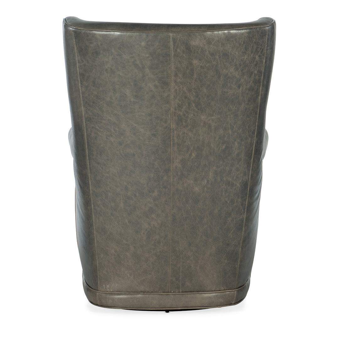 MAI WING SWIVEL CLUB CHAIR - Grey - Back View