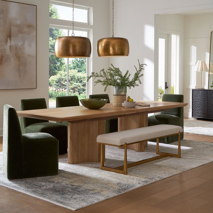 CECELIA RUSTIC OAK EXTENSION DINING TABLE