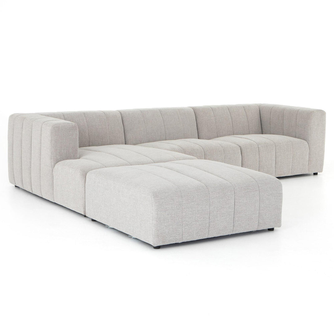 LANGHAM CHANNELED 3-PIECE SECTIONAL SOFA