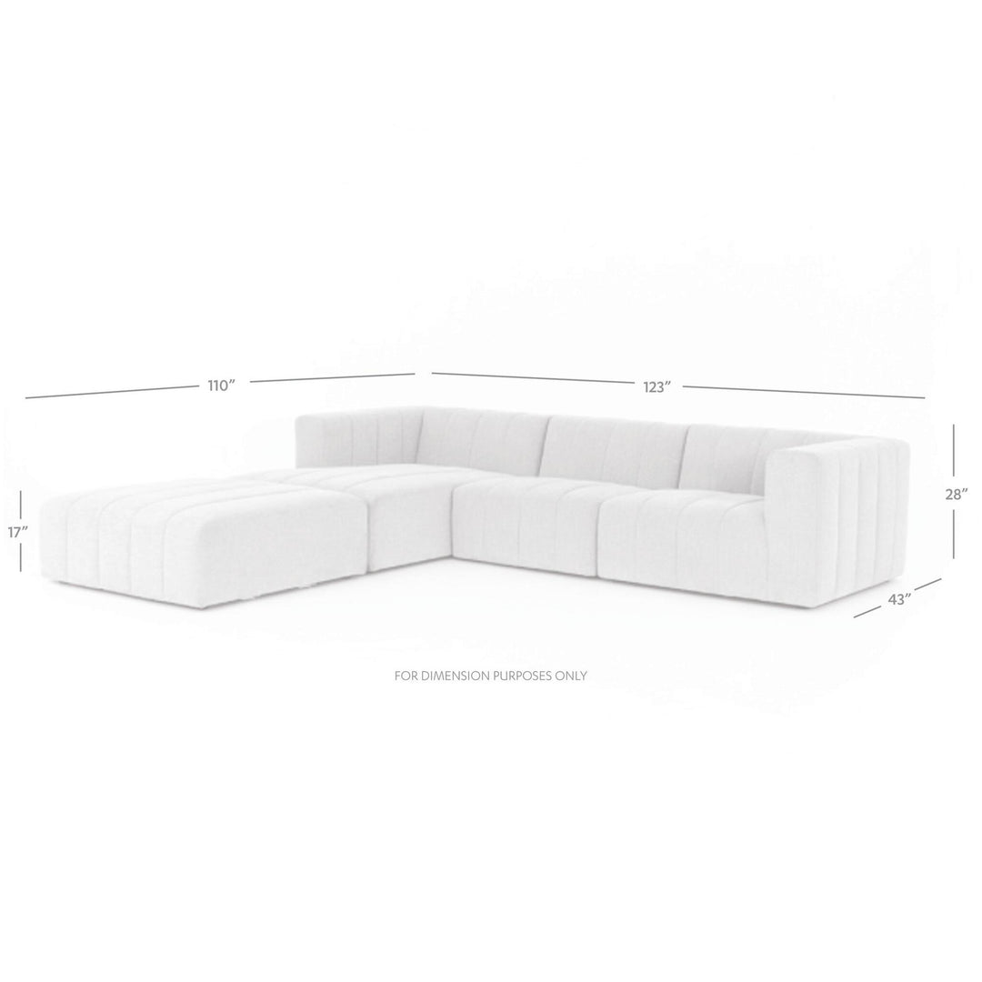 LANGHAM CHANNELED 3-PIECE SECTIONAL SOFA