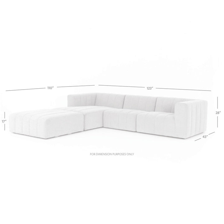 LANGHAM CHANNELED 3-PIECE SECTIONAL SOFA