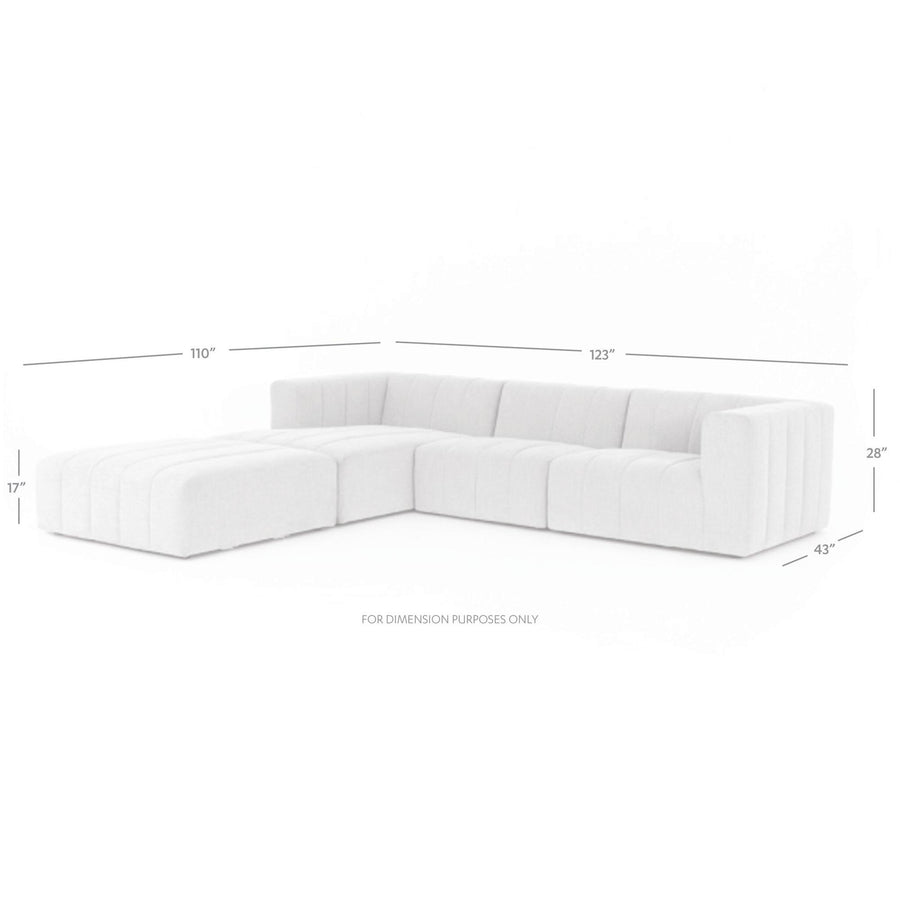 LANGHAM CHANNELED 3-PIECE SECTIONAL SOFA