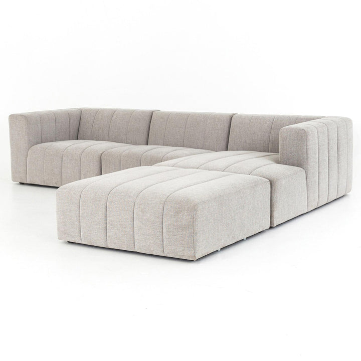 LANGHAM CHANNELED 3-PIECE SECTIONAL SOFA