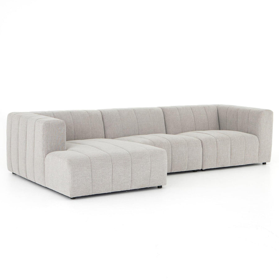 LANGHAM CHANNELED 3-PIECE SECTIONAL SOFA