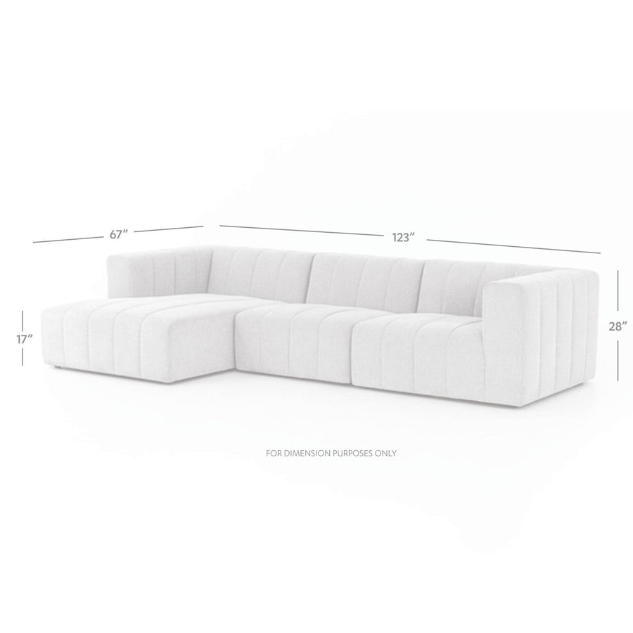 LANGHAM CHANNELED 3-PIECE SECTIONAL SOFA