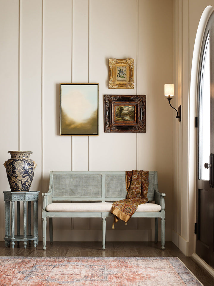 CHARLESTON ANTIQUE HAINT BLUE BENCH