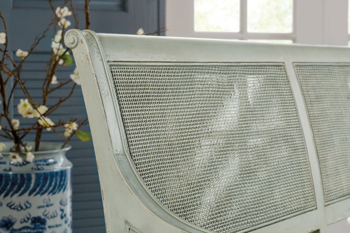 CHARLESTON ANTIQUE HAINT BLUE BENCH