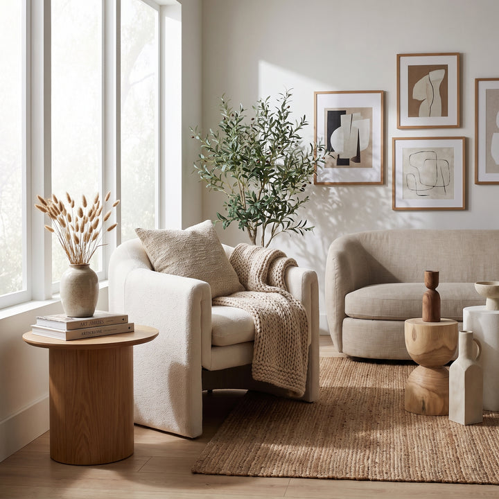 CHARLOTTE CHENILLE UPHOLSTERED ARMCHAIR