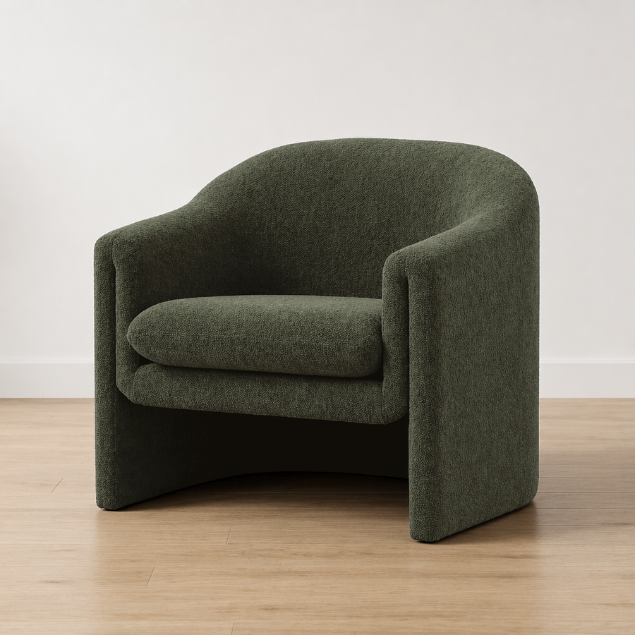 CHARLOTTE CHENILLE UPHOLSTERED ARMCHAIR