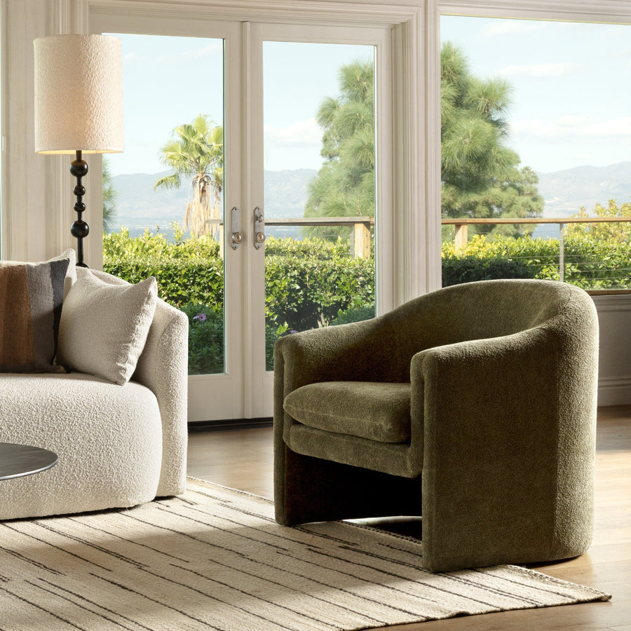 CHARLOTTE CHENILLE UPHOLSTERED ARMCHAIR