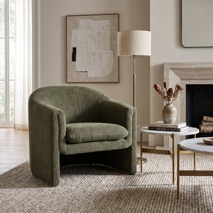 CHARLOTTE CHENILLE UPHOLSTERED ARMCHAIR