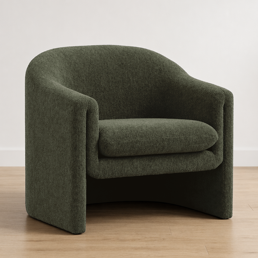 CHARLOTTE CHENILLE UPHOLSTERED ARMCHAIR
