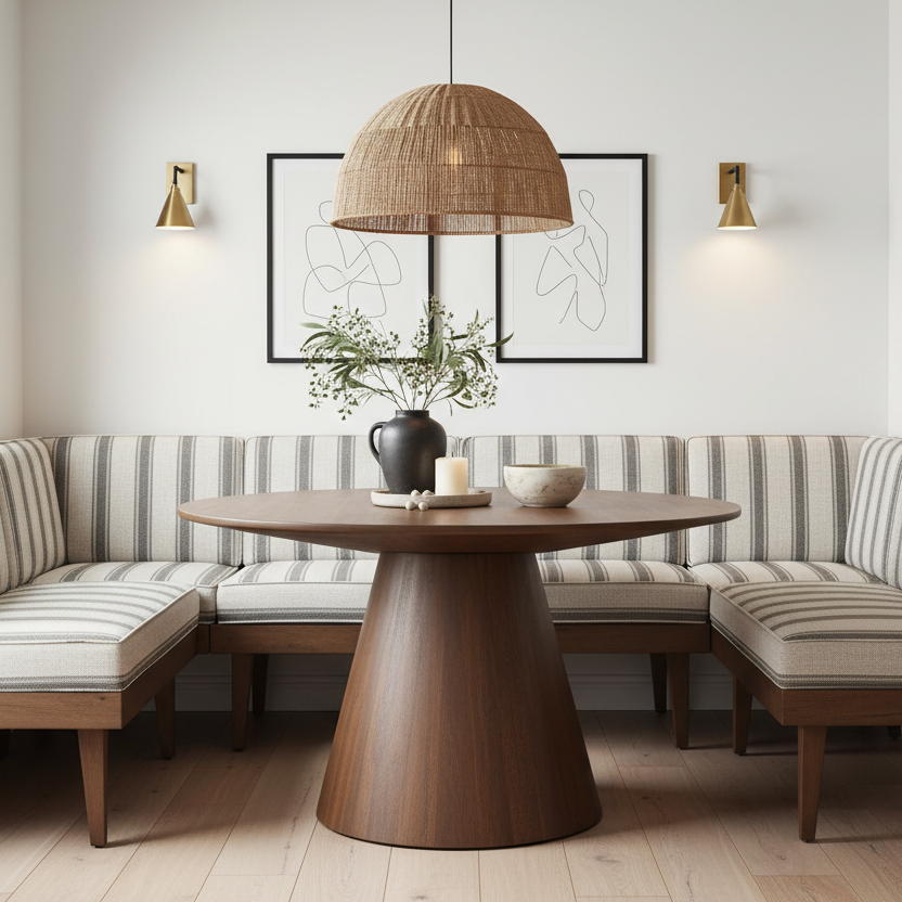 CHARRO 54"RD MANGO WOOD DINING TABLE