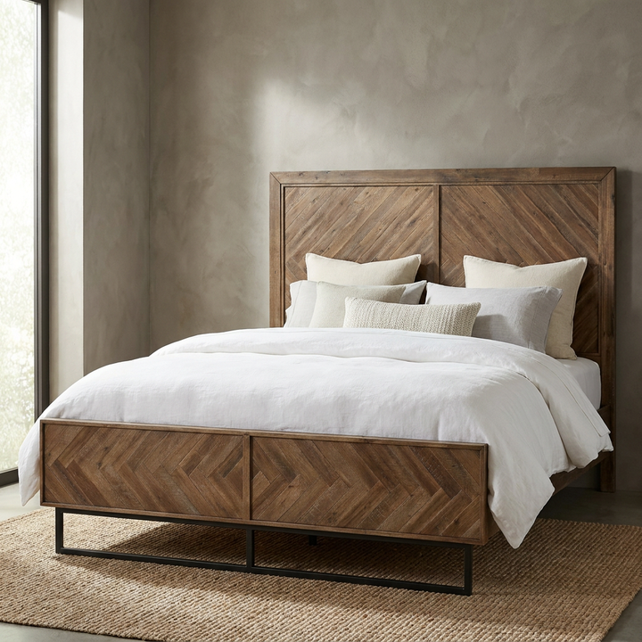 CHEVY ACACIA WOOD PANEL BED