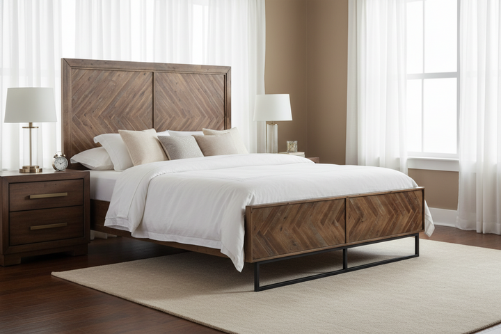 CHEVY ACACIA WOOD PANEL BED