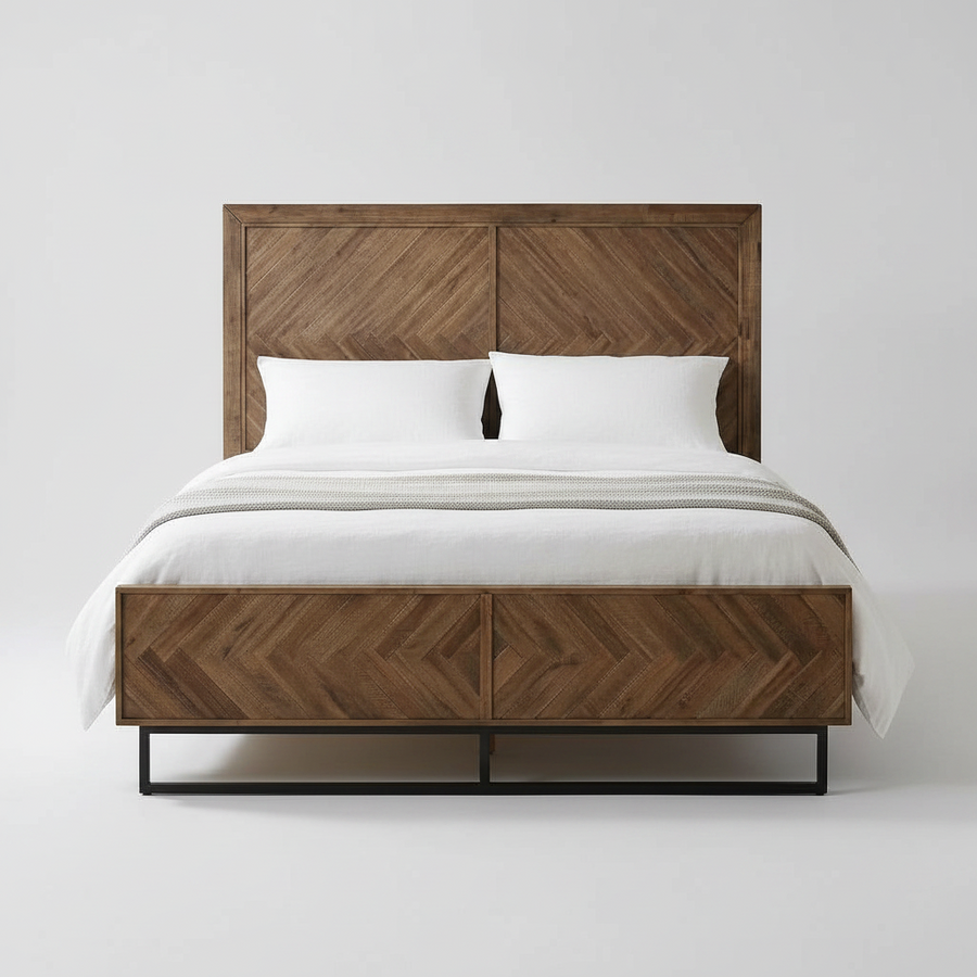 CHEVY ACACIA WOOD PANEL BED