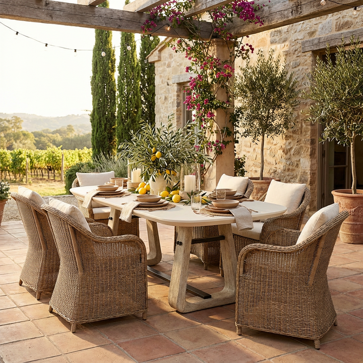 CIRO IVORY CONCRETE DINING TABLE