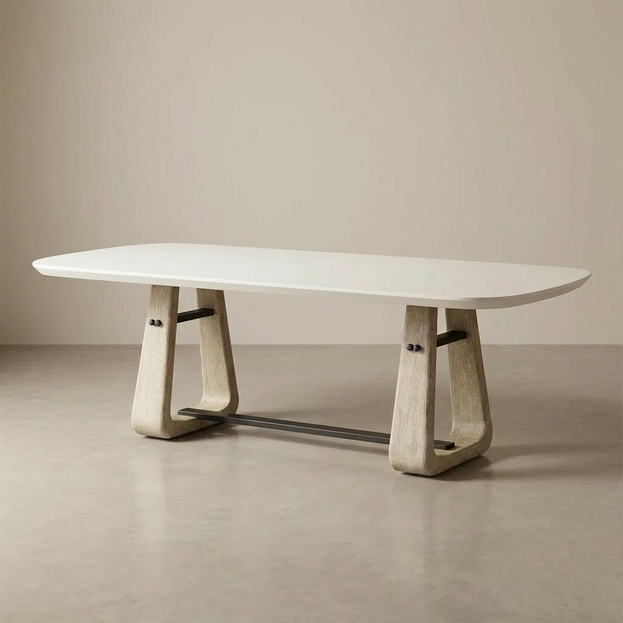 CIRO IVORY CONCRETE DINING TABLE