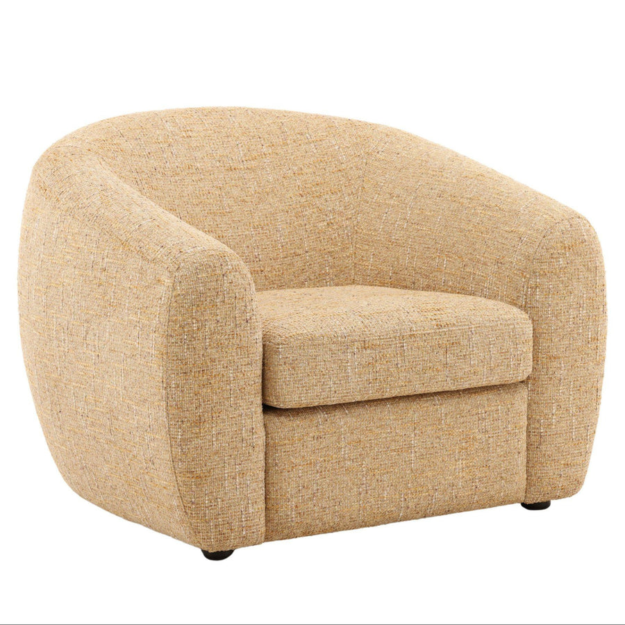 Beige armchair on a white background
