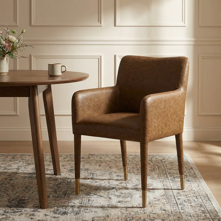 CONIFER LEATHER DINING ARMCHAIR