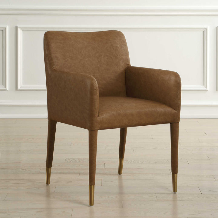CONIFER LEATHER DINING ARMCHAIR