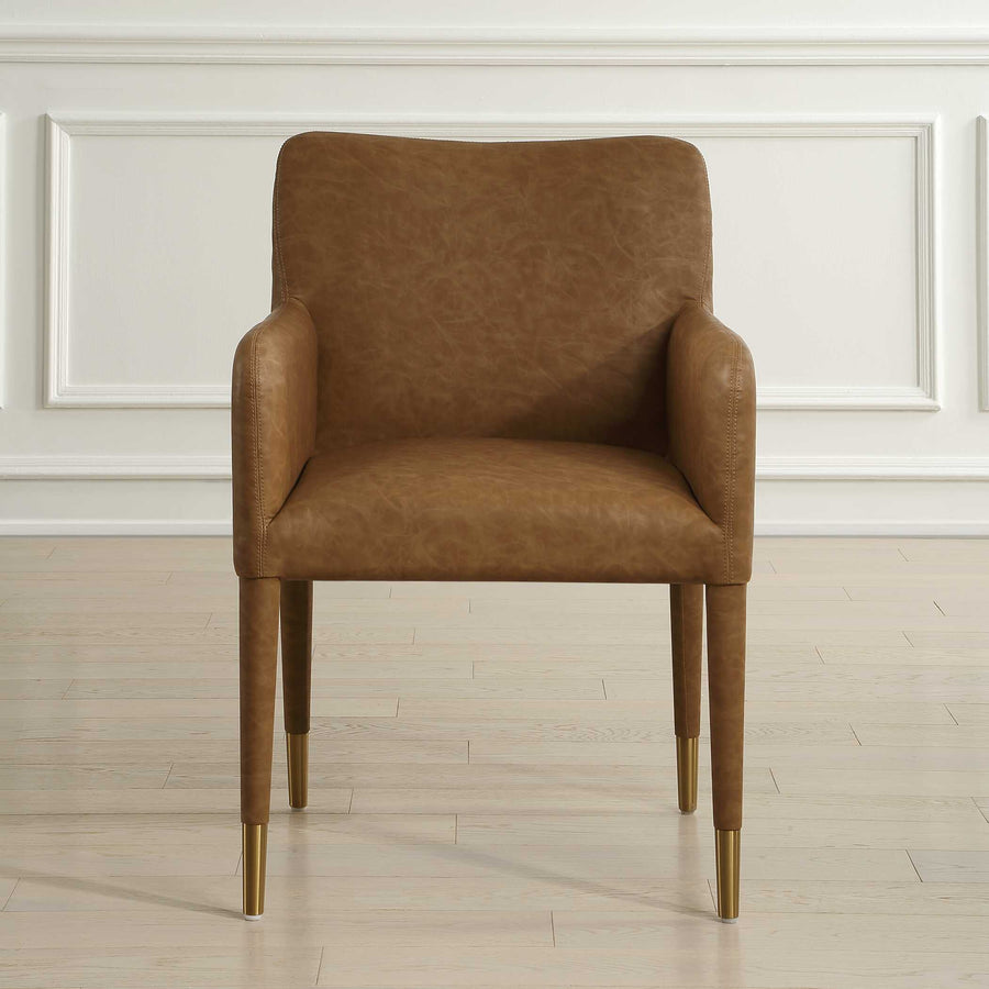 CONIFER LEATHER DINING ARMCHAIR
