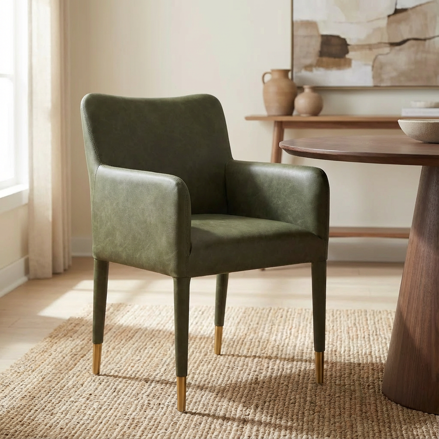 CONIFER LEATHER DINING ARMCHAIR