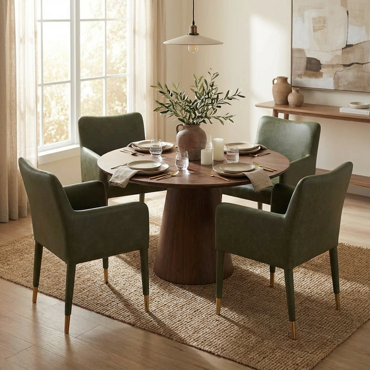 CONIFER LEATHER DINING ARMCHAIR